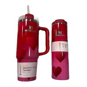 Stanley Valentine Hearts Bundle 40oz Quencher H2.0 Flip Top Mug RED Target 2026